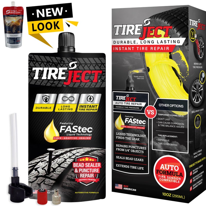 TireJect Automotive Full-Size Truck/SUV 2-in-1 Tire Sealant & Bead Sealer Kit for tire Repair of leaks and punctures - Image 2
